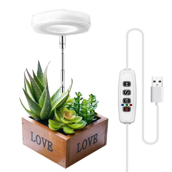 Hexagon Grow Lights for innendørs planter Varm hvit/hvit