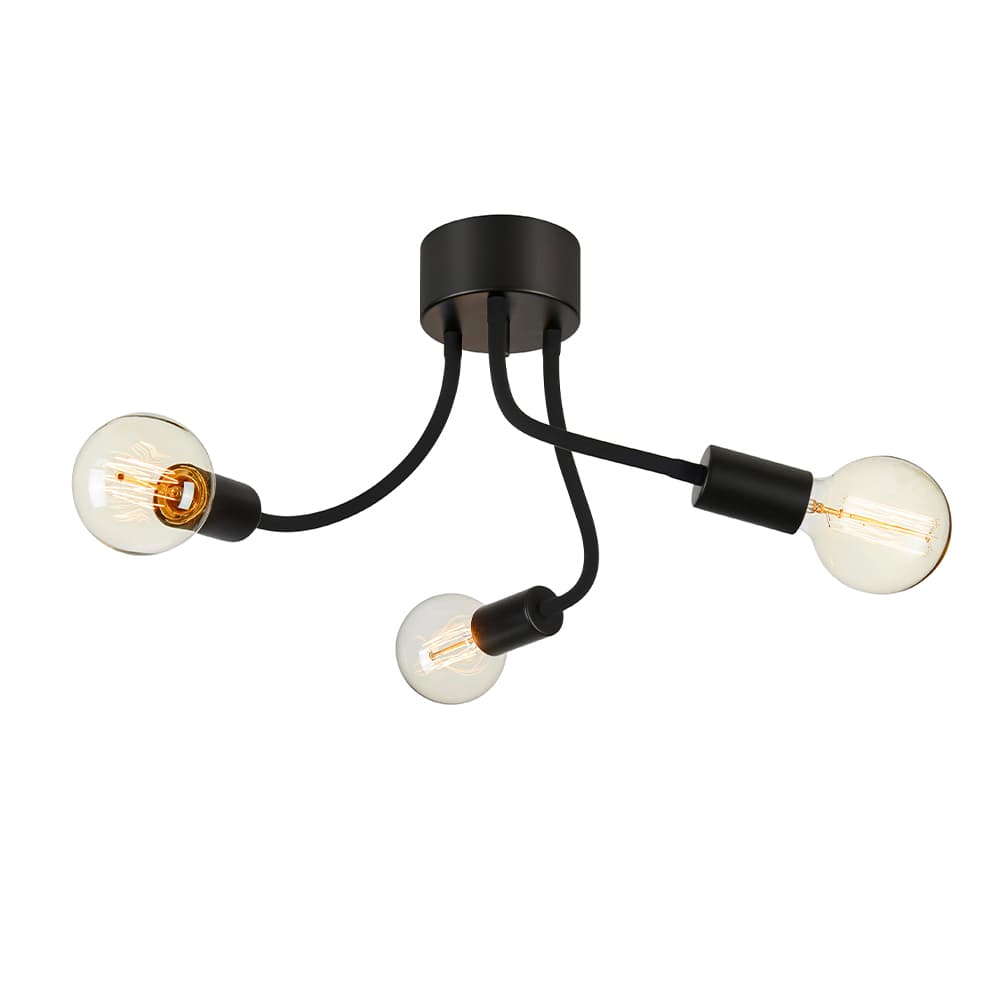 Taklampa Medusa Svart