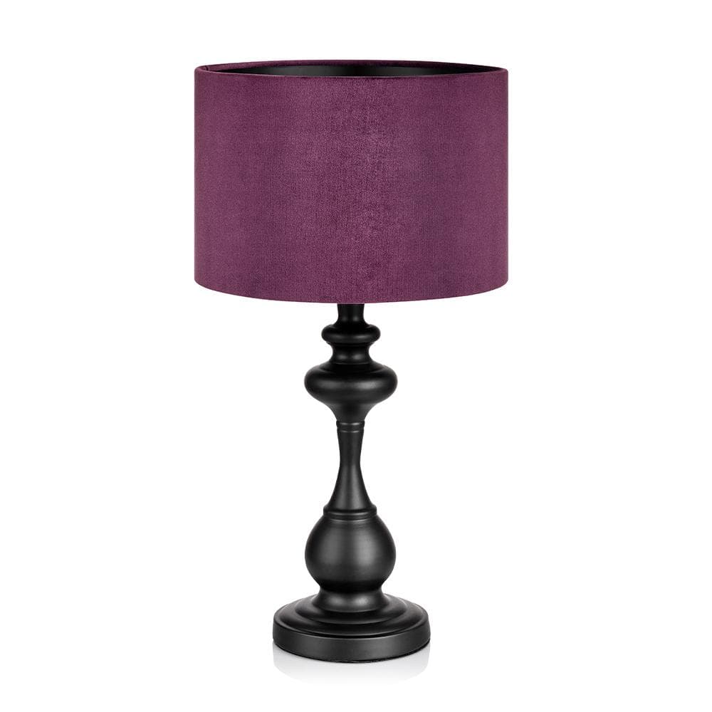 Bordslampa Connor Sammet Svart/Lila