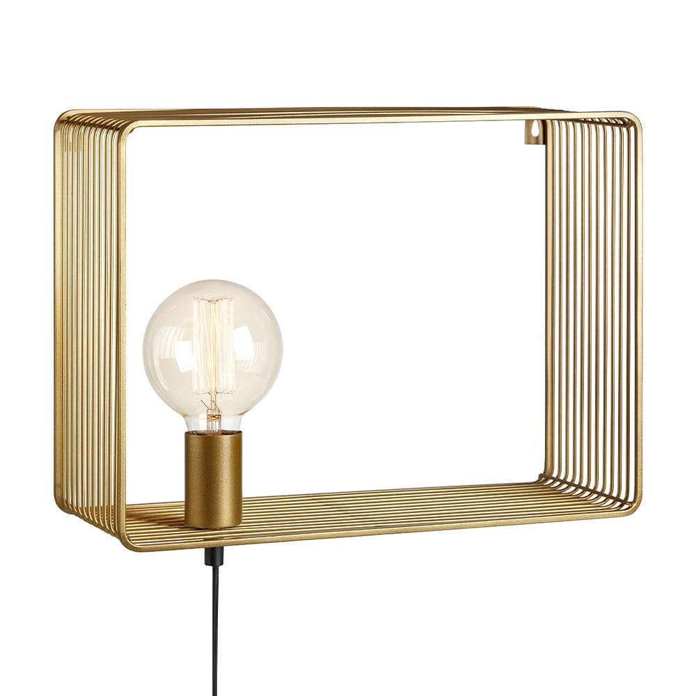 Vägglampa Hylla Shelf Guld