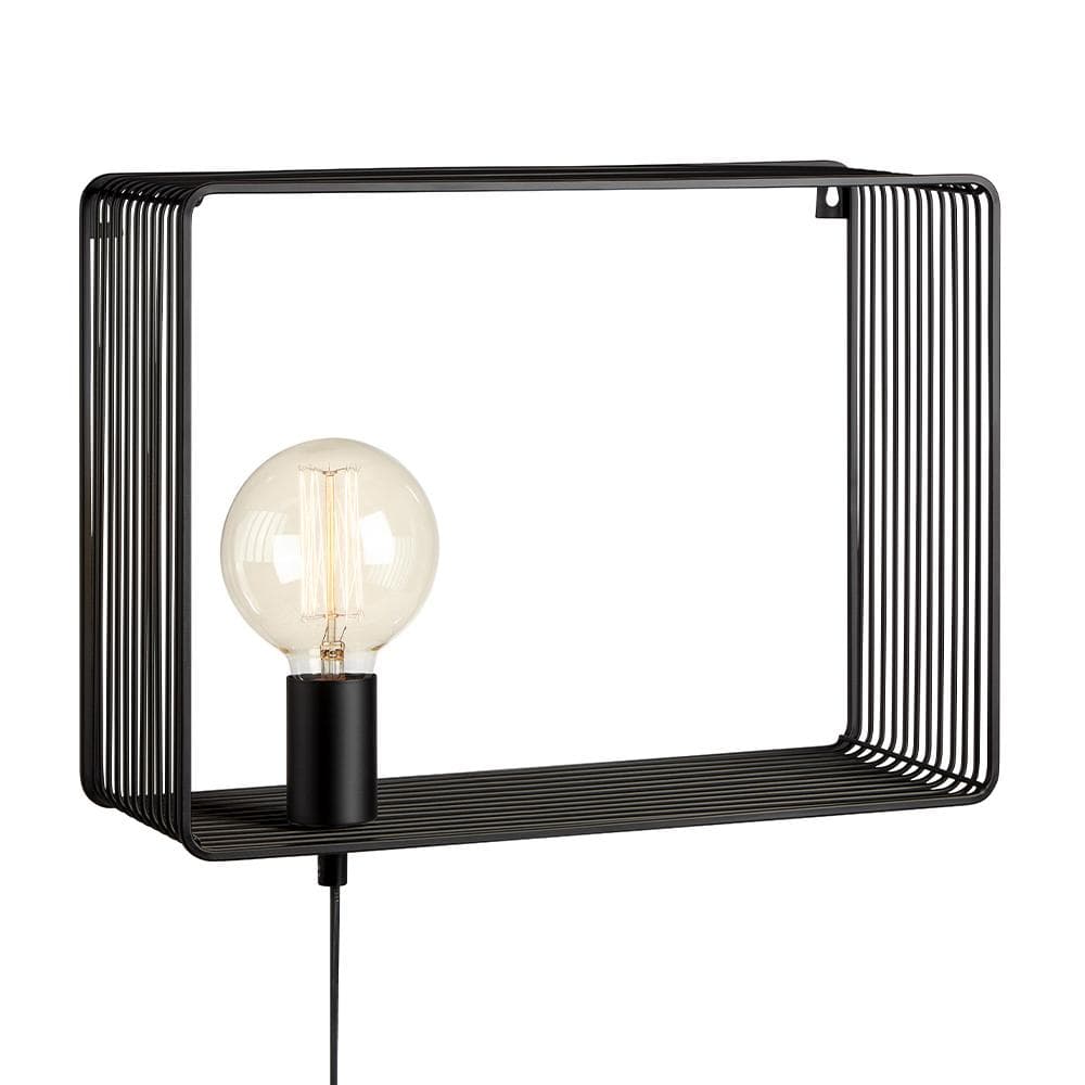 Vägglampa Hylla Shelf Svart