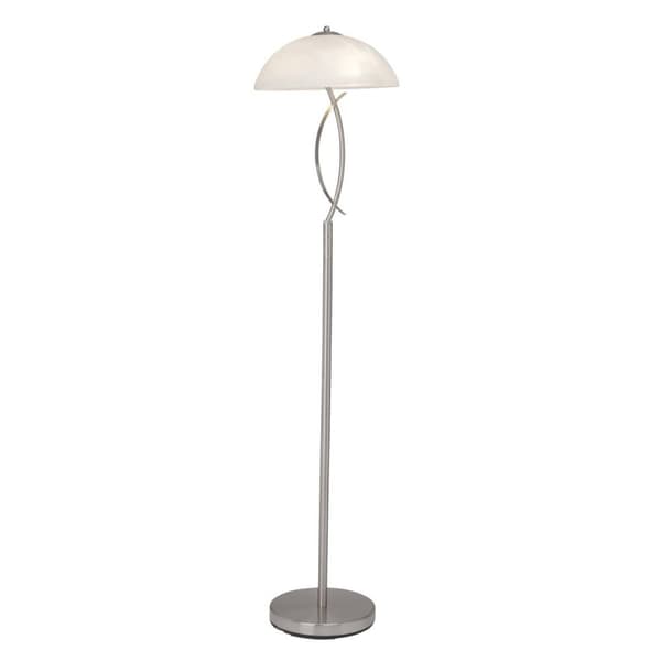 BRILLIANT lamppu Boston lattiavalaisin rauta / valkoinen alabasteri | 2x D45, E14, 40W, sopii tippalampuille (ei sisälly) | Asteikko A ++ E | Valokuva