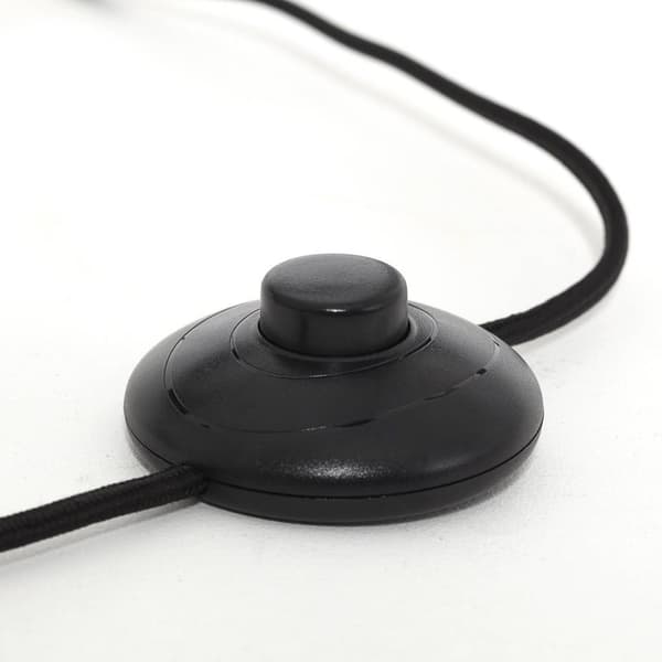 BRILLIANT lampa Jesper golvlampa 39 cm rutnät svart | 1x A60, E27, 60W, lämplig för normala lampor (ingår ej) | Skala A ++ till E | Med fotomkopplare