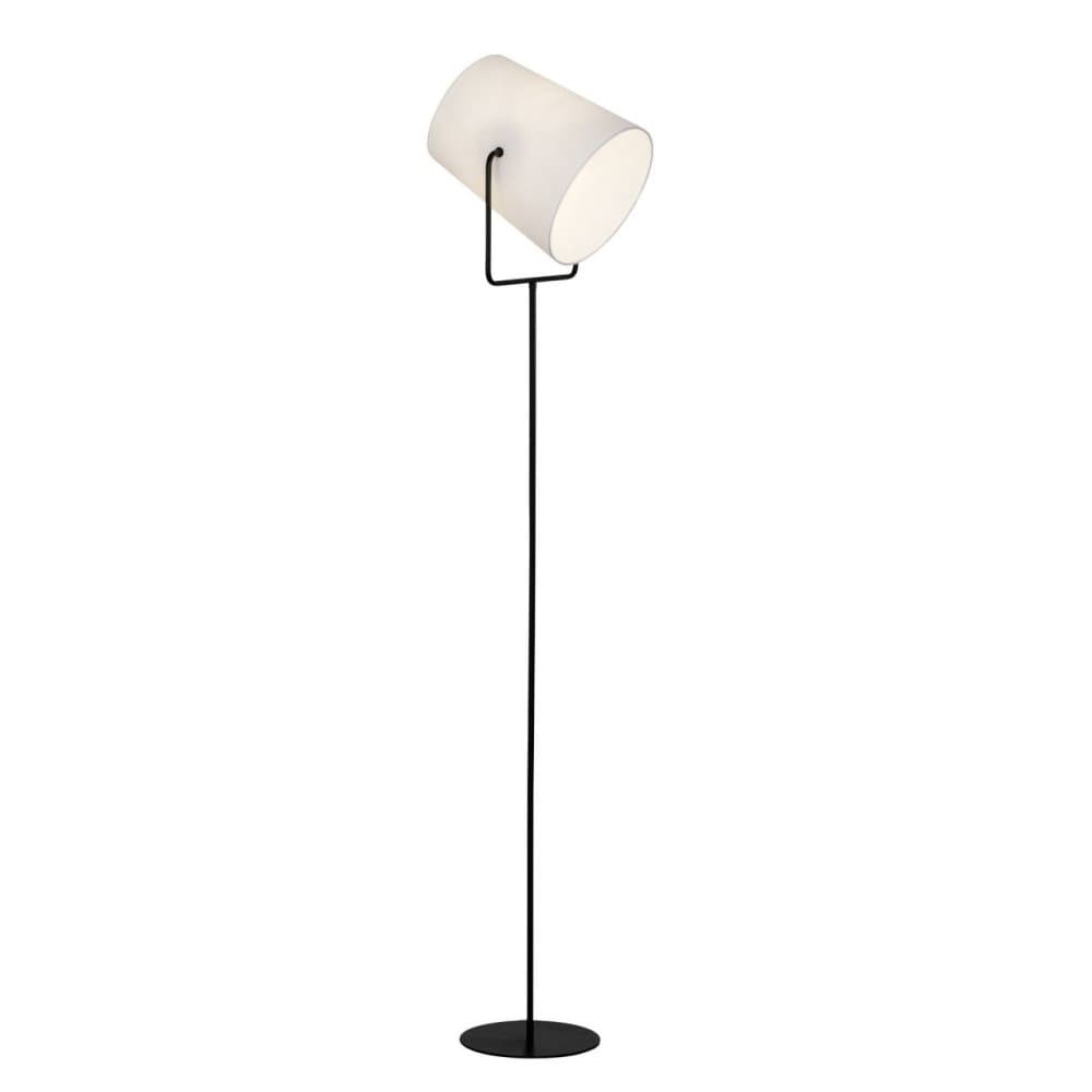 BRILLIANT lamphink golvlampa 1-flamma svart / vit | 1x A60, E27, 60W, lämplig för normala lampor (ingår ej) | Skala A ++ till E | Med fotomkopplare