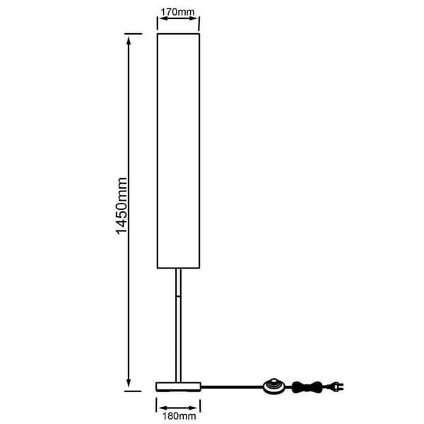 BRILLIANT lampe Nervøs standerlampe jern / hvid / grå gren | 2x C35, E14, 40W, egnet til pærer (medfølger ikke) | Skala A ++ til E | Med fotoswitch
