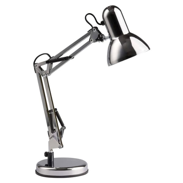 BRILLIANT lampe Henry bordlampe krom | 1x A60, E27, 28W, egnet til normale lamper (medfølger ikke) | Skala A ++ til E | Med ledningskontakt
