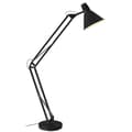 Miniatyrbillede 2 af 2: BRILLIANT lampe Winston gulvlampe 1-flamme sort | 1x A60, E27, 60W, egnet til normale lamper (medfølger ikke) | Skala A ++ til E | Drej med fodkontakt