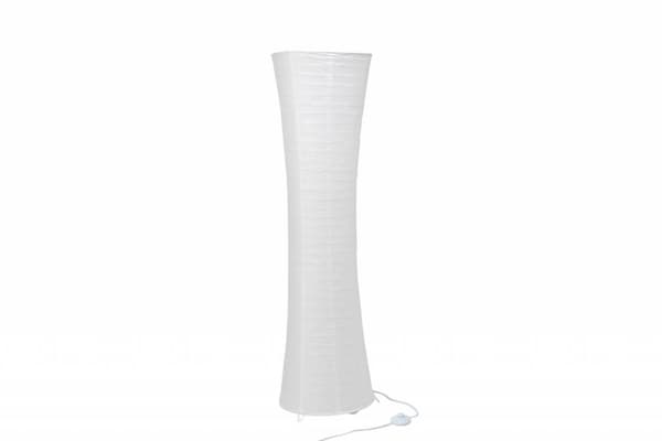 BRILLIANT lampa Becca golvlampa vit | 2x A60, E27, 60W, lämplig för normala lampor (ingår ej) | Skala A ++ till E | Med fotomkopplare