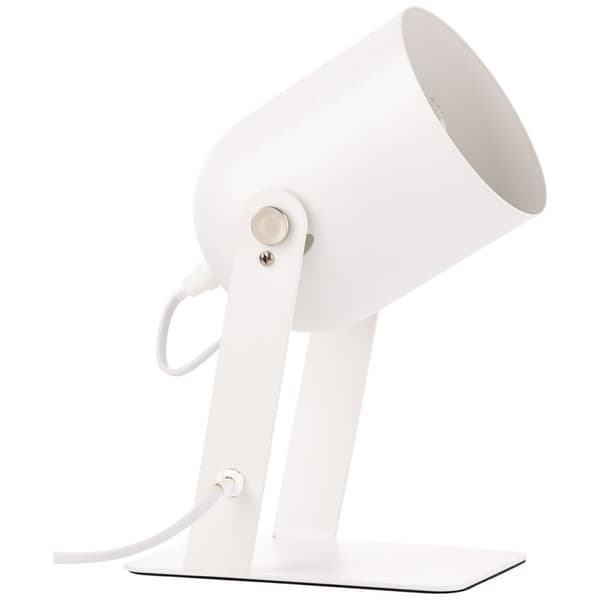 BRILLIANT lampe Yan bordlampe 29cm hvid | 1x A60, E27, 30W, egnet til normale lamper (medfølger ikke) | Skala A ++ til E | Med ledningskontakt