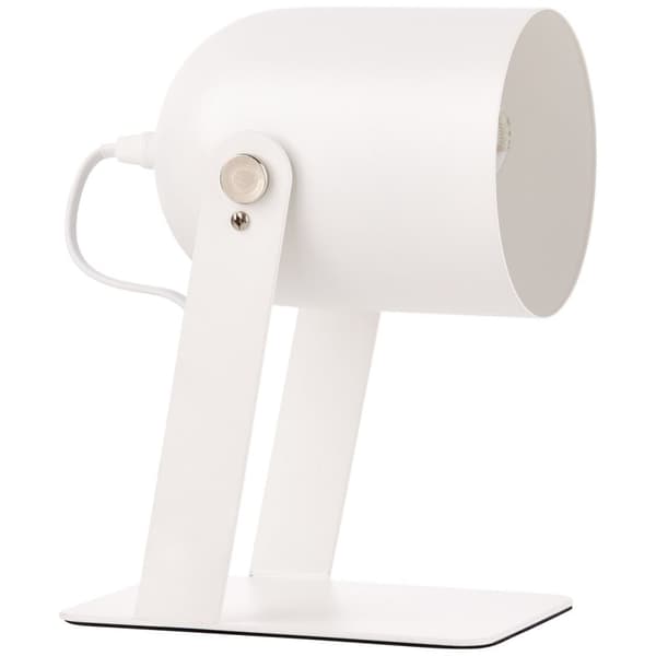 BRILLIANT lampe Yan bordlampe 29cm hvid | 1x A60, E27, 30W, egnet til normale lamper (medfølger ikke) | Skala A ++ til E | Med ledningskontakt