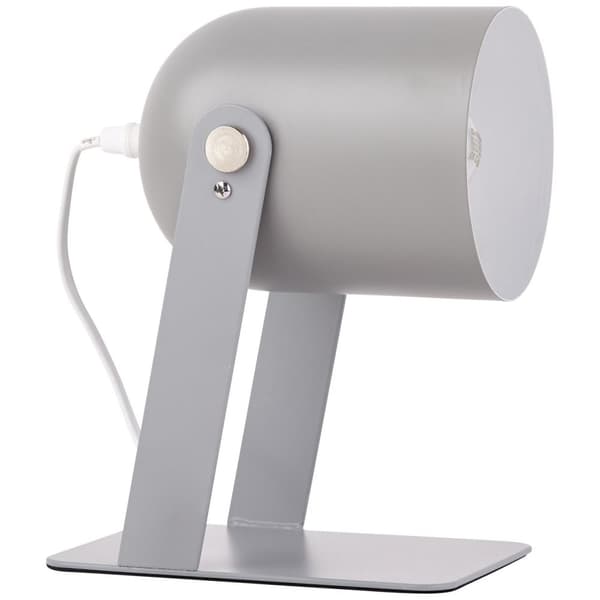BRILLIANT lampe Yan bordlampe 29cm grå | 1x A60, E27, 30W, egnet til normale lamper (medfølger ikke) | Skala A ++ til E | Med ledningskontakt