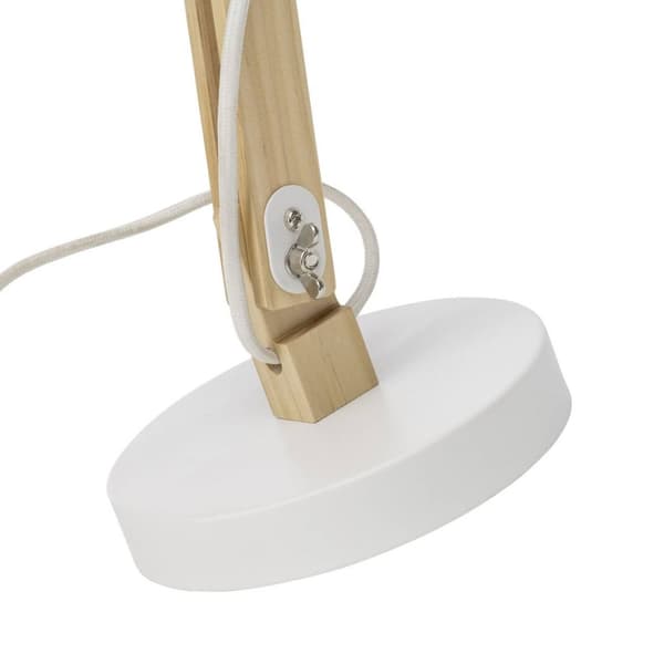 BRILLIANT lampe Moda bordlampe hvid | 1x A60, E27, 25W, egnet til normale lamper (medfølger ikke) | Skala A ++ til E | Med ledningskontakt