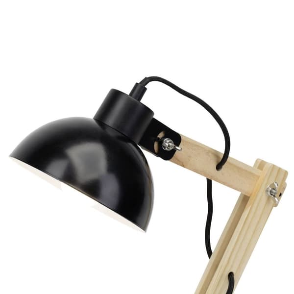 BRILLIANT lampe Moda bordlampe sort | 1x A60, E27, 25W, egnet til normale lamper (medfølger ikke) | Skala A ++ til E | Med ledningskontakt