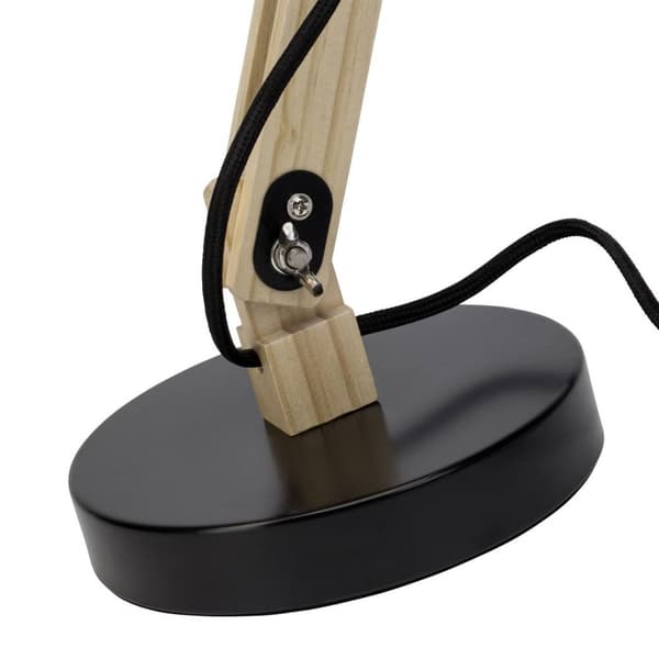 BRILLIANT lampe Moda bordlampe sort | 1x A60, E27, 25W, egnet til normale lamper (medfølger ikke) | Skala A ++ til E | Med ledningskontakt
