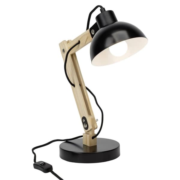 BRILLIANT lampe Moda bordlampe sort | 1x A60, E27, 25W, egnet til normale lamper (medfølger ikke) | Skala A ++ til E | Med ledningskontakt