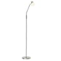 Miniatyrbillede 4 af 6: BRILLIANT lampe Philo LED gulvlampe 1-flamme jern/hvid | 1x LED-D45, E14, 4W LED dryplampe inkluderet, (450lm, 2700K) | Skala A ++ til E | Med vippeko