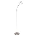 Miniatyrbillede 5 af 6: BRILLIANT lampe Philo LED gulvlampe 1-flamme jern/hvid | 1x LED-D45, E14, 4W LED dryplampe inkluderet, (450lm, 2700K) | Skala A ++ til E | Med vippeko
