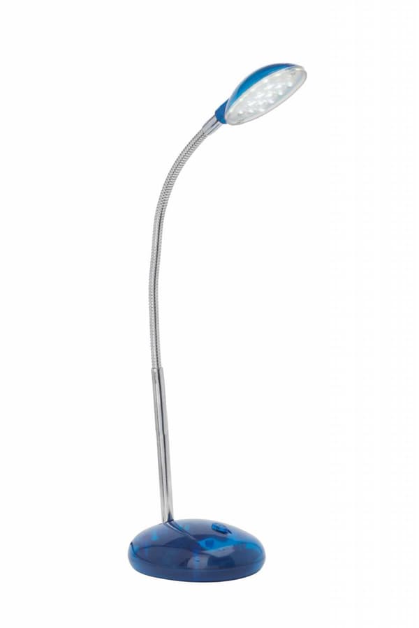 BRILLIANT lampe Timmi LED bordlampe gennemsigtig / blå | 1x 2W LED integreret, (100lm, 6000K) | Skala A ++ til E | Med trykafbryder på bunden