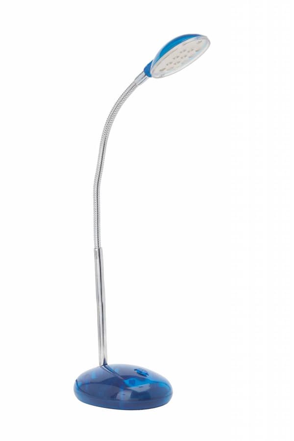 BRILLIANT lampe Timmi LED bordlampe gennemsigtig / blå | 1x 2W LED integreret, (100lm, 6000K) | Skala A ++ til E | Med trykafbryder på bunden