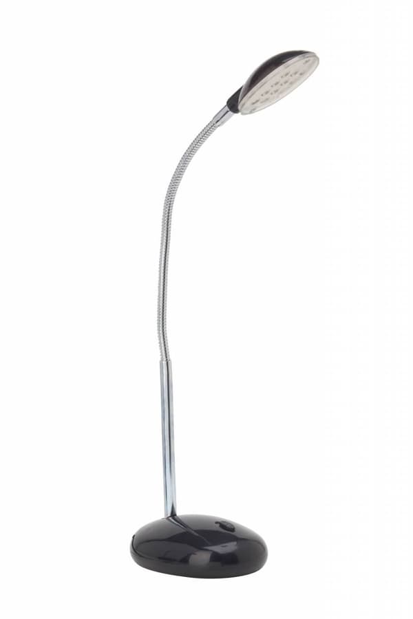 BRILLIANT lampe Timmi LED bordlampe sort | 1x 2W LED integreret, (100lm, 6000K) | Skala A ++ til E | Med trykafbryder på bunden