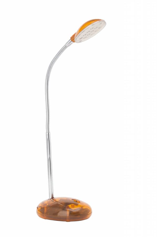 BRILLIANT lampe Timmi LED bordlampe gennemsigtig / orange | 1x 2W LED integreret, (100lm, 6000K) | Skala A ++ til E | Med trykafbryder på bunden
