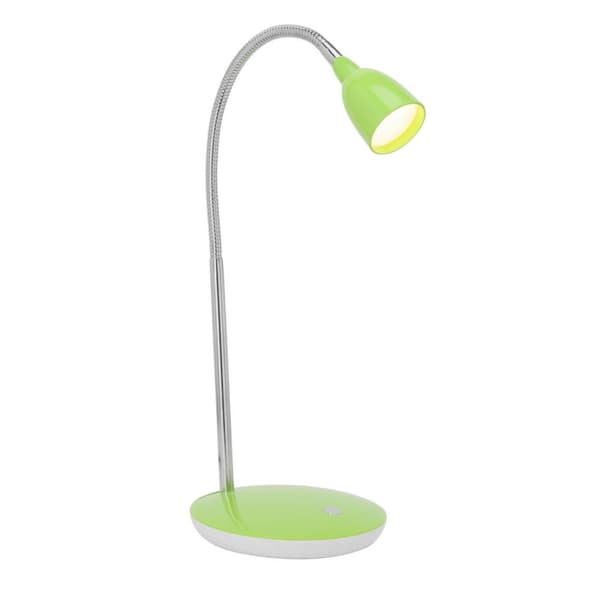 BRILLIANT lampe Anthony LED bordlampe jern/grøn | 1x 2,4W LED integreret, (200lm, 3000K) | Skala A ++ til E | Med trykafbryder på bunden