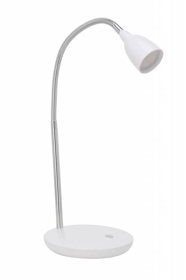 BRILLIANT lampa Anthony LED bordlampa järn / vit | 1x 2,4 W LED integrerad, (200lm, 3000K) | Skala A ++ till E | Med tryckbrytare på basen