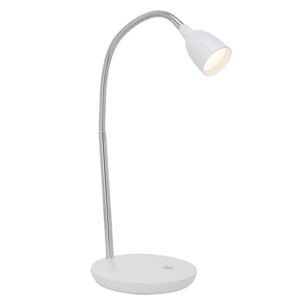 BRILLIANT lampa Anthony LED bordlampa järn / vit | 1x 2,4 W LED integrerad, (200lm, 3000K) | Skala A ++ till E | Med tryckbrytare på basen