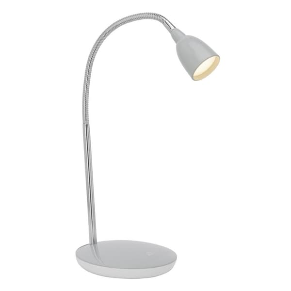 BRILLIANT lampuu Anthony LED pöytävalaisin titaani | 1x 2,4W LED integroitu, (200lm, 3000K) | Asteikko A ++ E | Painekytkin pohjassa