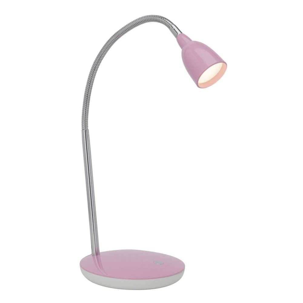 BRILLIANT lampa Anthony LED bordlampa järn / rosa | 1x 2,4 W LED integrerad, (200lm, 3000K) | Skala A ++ till E | Med tryckbrytare på basen