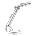 Miniatyrbillede 9 af 10: BRILLIANT lampe Brendan LED bordlampe titanium | 1x 6W LED integreret (SMD), (680lm, 4100K) | Skala A ++ til E | Tryk på knappen på hovedet