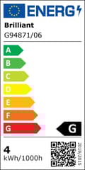 Miniatyrbillede 7 af 11: BRILLIANT lampe Glenn LED bordlampe sort | 1x 5W LED integreret (SMD), (300lm, 2800-6500K) | Skala A ++ til E | Uendeligt dæmpbar med touch-dæmper