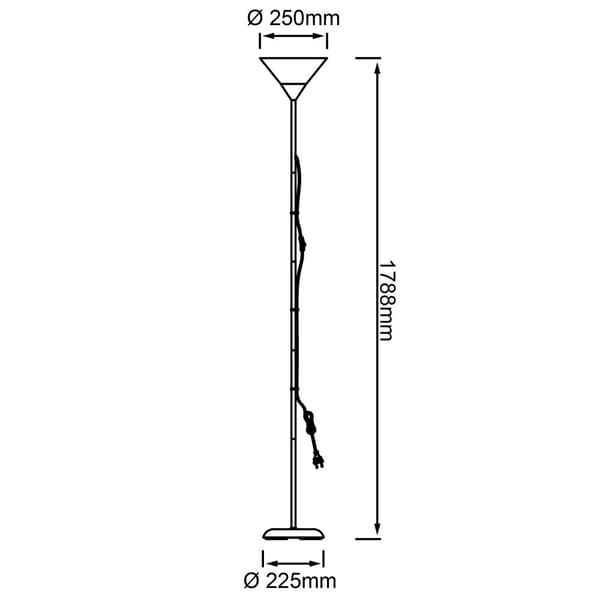BRILLIANT lampa Spari LED takbricka silver / vit | 1x LED-A60, E27, 9,5W LED-ljuskälla ingår, (806lm, 2700K) | Skala A ++ till E | Med sladdbrytare