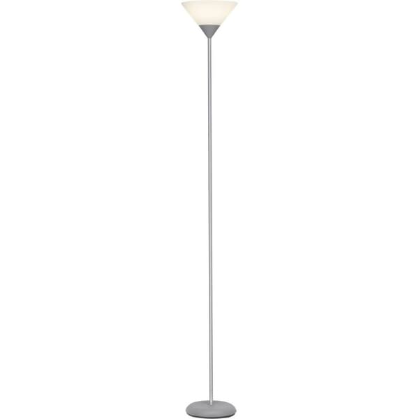 BRILLIANT lampa Spari LED takbricka silver / vit | 1x LED-A60, E27, 9,5W LED-ljuskälla ingår, (806lm, 2700K) | Skala A ++ till E | Med sladdbrytare