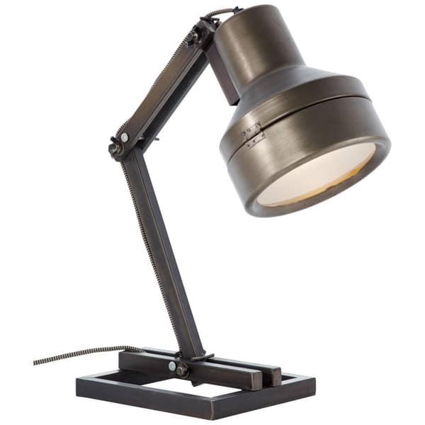 BRILLIANT lampe Hardwork bordlampe sort stål | 1x A60, E27, 28W, egnet til normale lamper (medfølger ikke) | Skala A ++ til E | Med ledningskontakt