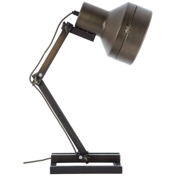 BRILLIANT lampe Hardwork bordlampe sort stål | 1x A60, E27, 28W, egnet til normale lamper (medfølger ikke) | Skala A ++ til E | Med ledningskontakt