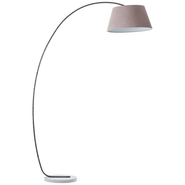 BRILLIANT lampe Brok hvælvet gulvlampe 2,0 m brun/grå | 1x A60, E27, 60W, egnet til normale lamper (medfølger ikke) | Skala A ++ til E | Drej med fodk