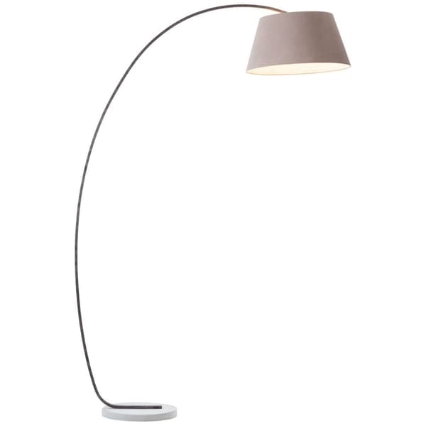 BRILLIANT lampe Brok hvælvet gulvlampe 2,0 m brun/grå | 1x A60, E27, 60W, egnet til normale lamper (medfølger ikke) | Skala A ++ til E | Drej med fodk