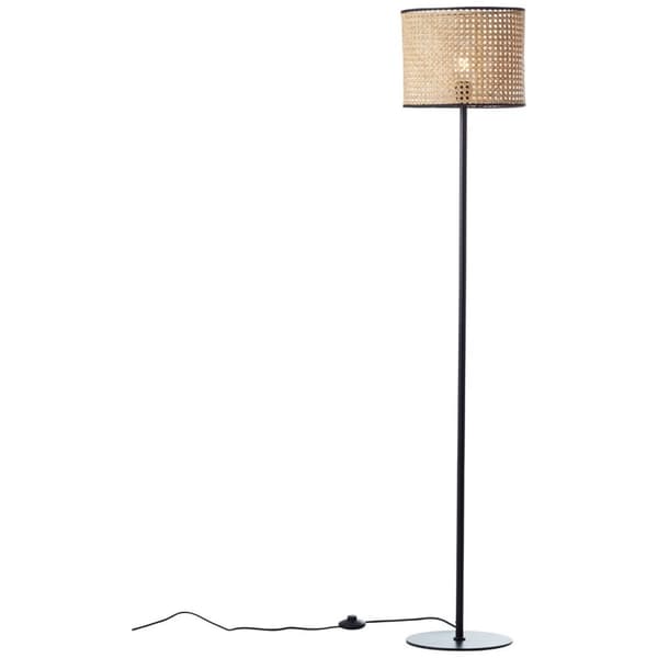 BRILLIANT lampa Wiley golvlampa 1-flamrotting | 1x A60, E27, 60W, lämplig för normala lampor (ingår ej) | Skala A ++ till E | Med fotomkopplare