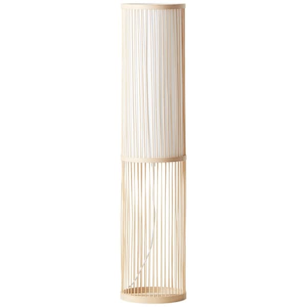 BRILLIANT lampa Nori golvlampa 1-flamma naturlig / vit | 1x A60, E27, 40W, lämplig för normala lampor (ingår ej) | Skala A ++ till E | Med fotomkoppla