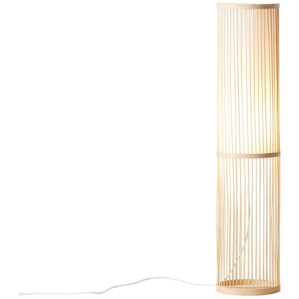 BRILLIANT lampa Nori golvlampa 1-flamma naturlig / vit | 1x A60, E27, 40W, lämplig för normala lampor (ingår ej) | Skala A ++ till E | Med fotomkoppla