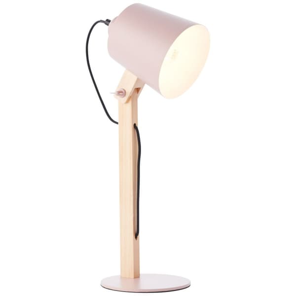BRILLIANT lampuu Kääntyvä pöytävalaisin vaaleanpunainen matta | 1x A60, E27, 30W, sopii normaaleille lampuille (ei sisälly) | Asteikko A ++ E | Johtok