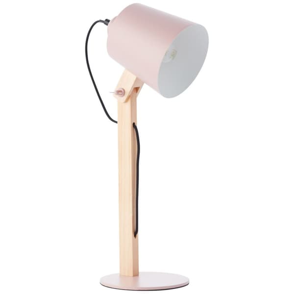 BRILLIANT lampuu Kääntyvä pöytävalaisin vaaleanpunainen matta | 1x A60, E27, 30W, sopii normaaleille lampuille (ei sisälly) | Asteikko A ++ E | Johtok