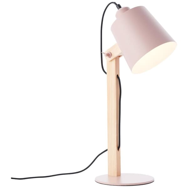 BRILLIANT lampuu Kääntyvä pöytävalaisin vaaleanpunainen matta | 1x A60, E27, 30W, sopii normaaleille lampuille (ei sisälly) | Asteikko A ++ E | Johtok
