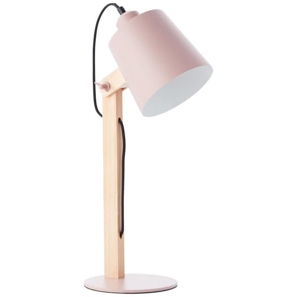 BRILLIANT lampuu Kääntyvä pöytävalaisin vaaleanpunainen matta | 1x A60, E27, 30W, sopii normaaleille lampuille (ei sisälly) | Asteikko A ++ E | Johtok