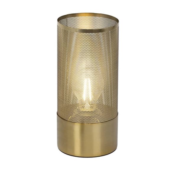 BRILLIANT lampe Gracian bordlampe messing børstet | 1x A60, E27, 60W, gf normale lamper n, Ent, | Velegnet til LED-lamper | Med ledningskontakt