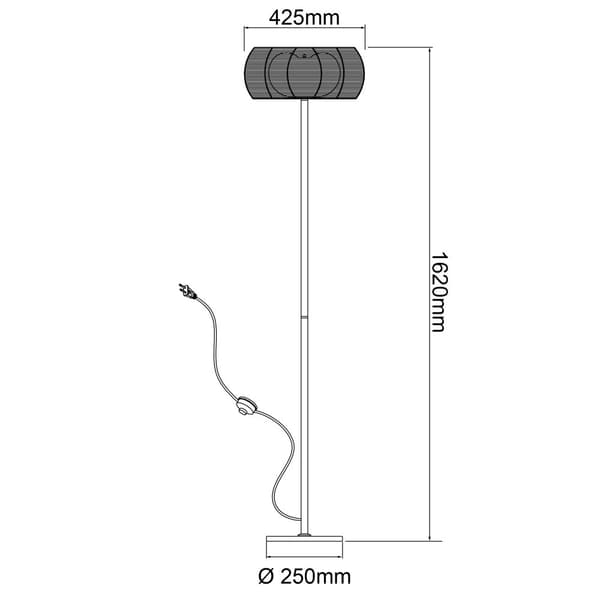 BRILLIANT lampa Relax golvlampa 2-flammar brons / krom | 2x A60, E27, 30W, gf normala lampor n, Ent, | Med fotomkopplare | Lämplig för LED-lampor