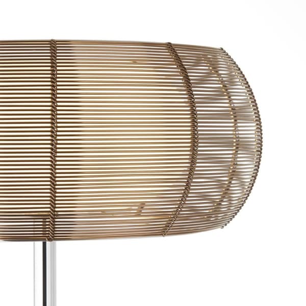 BRILLIANT lampa Relax golvlampa 2-flammar brons / krom | 2x A60, E27, 30W, gf normala lampor n, Ent, | Med fotomkopplare | Lämplig för LED-lampor