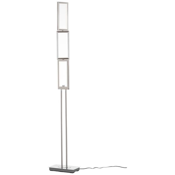 BRILLIANT lampe Tunar LED gulvlampe 3-flammer alu | 1x 24W LED integreret, 1755lm, 3000K | Med 3-trins berøringsdæmper | Drejelige elementer