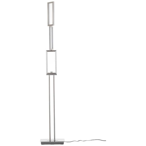 BRILLIANT lampe Tunar LED gulvlampe 3-flammer alu | 1x 24W LED integreret, 1755lm, 3000K | Med 3-trins berøringsdæmper | Drejelige elementer